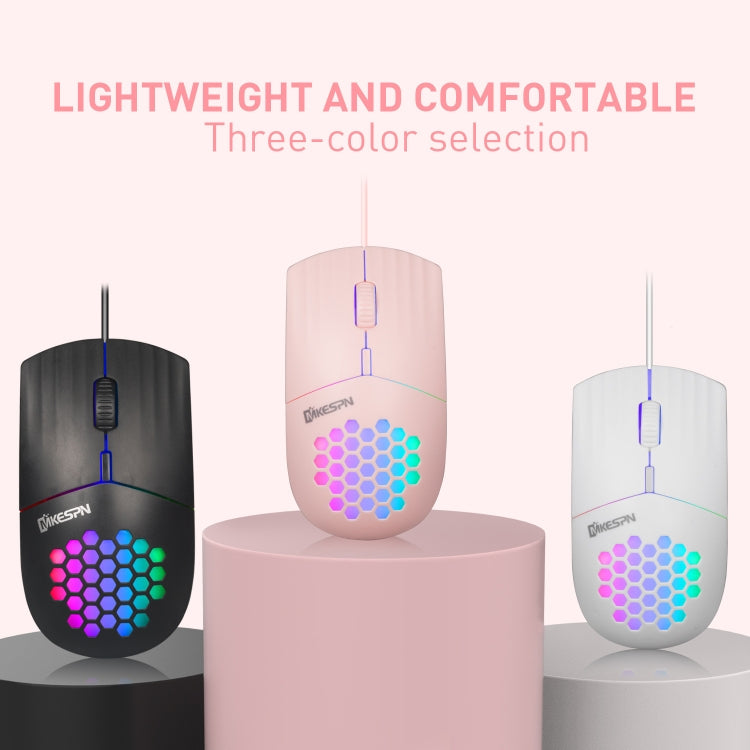 MKESPN SXS-838 Type-C Interface RGB Hollow Wired Mouse, Type-C – Durable Build, Easy to Use