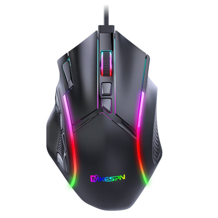 MKESPN X15 Full Speed 12800DPI 12 Buttons Macro Definition RGB Wired Mouse, x15 – Durable Build, Easy to Use x15