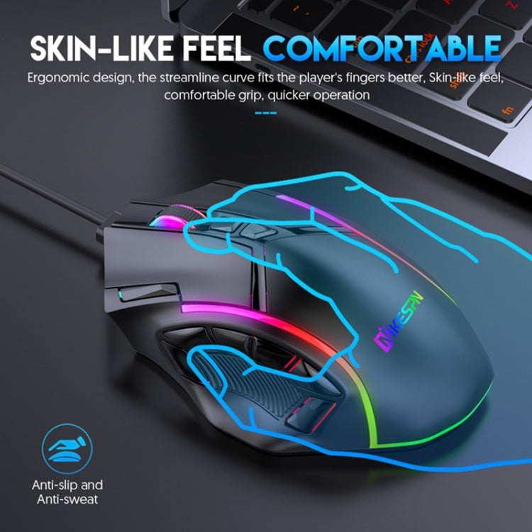 MKESPN X15 Full Speed 12800DPI 12 Buttons Macro Definition RGB Wired Mouse, x15 – Durable Build, Easy to Use