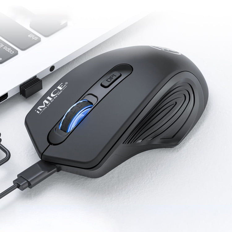 iMICE G-1800 Rechargeable 4 Buttons 1600 DPI 2.4GHz Silent Wireless Mouse for Computer PC Laptop – Non-slip, 4K
