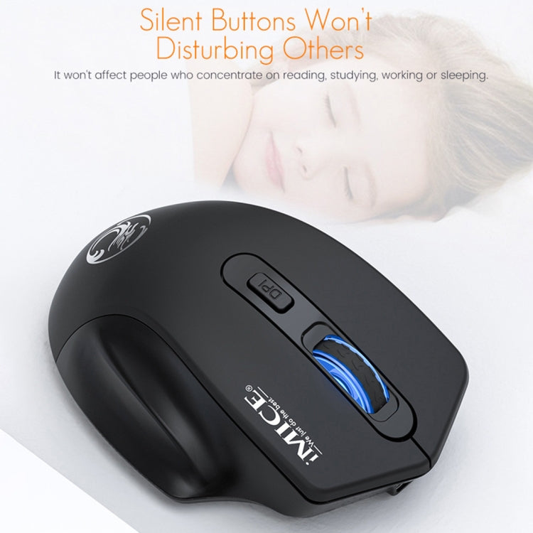 iMICE G-1800 Rechargeable 4 Buttons 1600 DPI 2.4GHz Silent Wireless Mouse for Computer PC Laptop – Non-slip, 4K