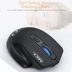 iMICE G-1800 Rechargeable 4 Buttons 1600 DPI 2.4GHz Silent Wireless Mouse for Computer PC Laptop – Non-slip, 4K