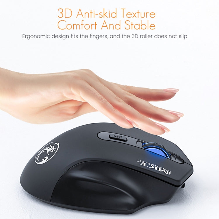 iMICE G-1800 Rechargeable 4 Buttons 1600 DPI 2.4GHz Silent Wireless Mouse for Computer PC Laptop – Non-slip, 4K