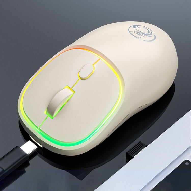 iMICE W-618 Rechargeable 4 Buttons 1600 DPI 2.4GHz Silent Wireless Mouse for Computer PC Laptop, W-618 2.4GHz – Non-slip W-618 2.4GHz Milk Tea
