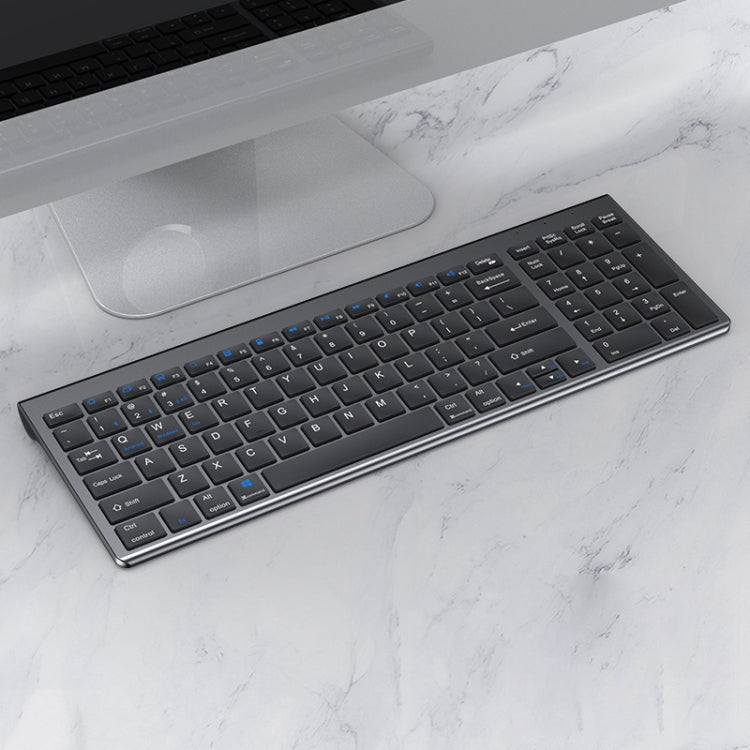 109 Three-mode Wireless Bluetooth Keyboard, Three-mode Keyboard – Bluetooth Three-mode Keyboard Gun Metal