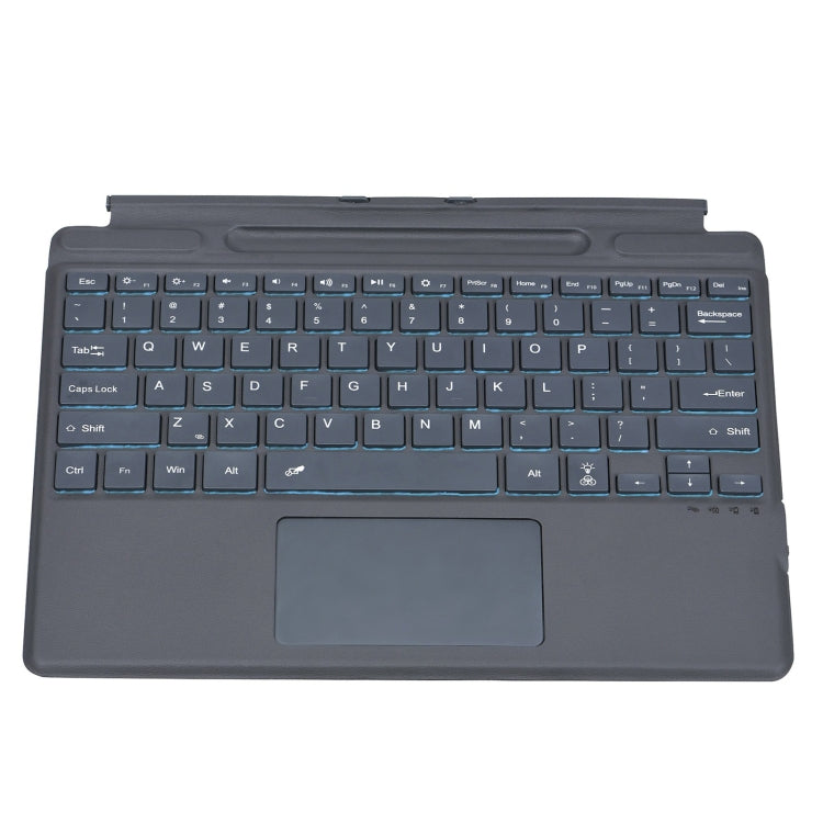 Tablet Colorful Backlight Bluetooth Keyboard Leather Case with Pen Slot – Leather, Bluetooth, For Microsoft Surface Pro 8