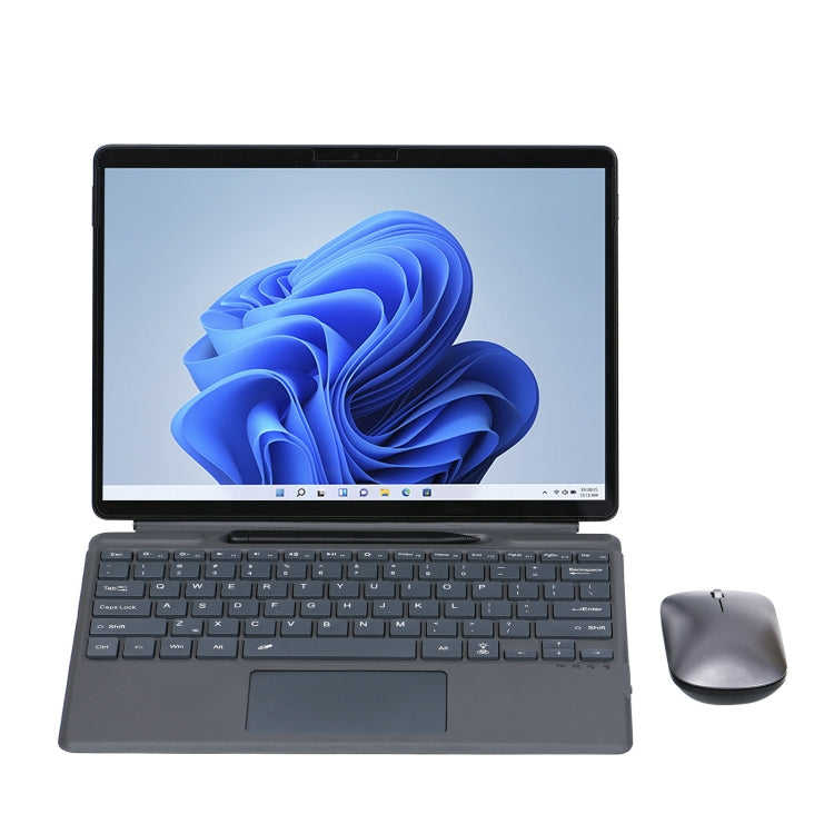 Tablet Colorful Backlight Bluetooth Keyboard Leather Case with Pen Slot – Leather, Bluetooth, For Microsoft Surface Pro 8