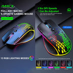 iMICE T97 Gaming Mouse RGB LED Light USB 7 Buttons 7200 DPI Wired Gaming Mouse – Durable Build, Easy to Use