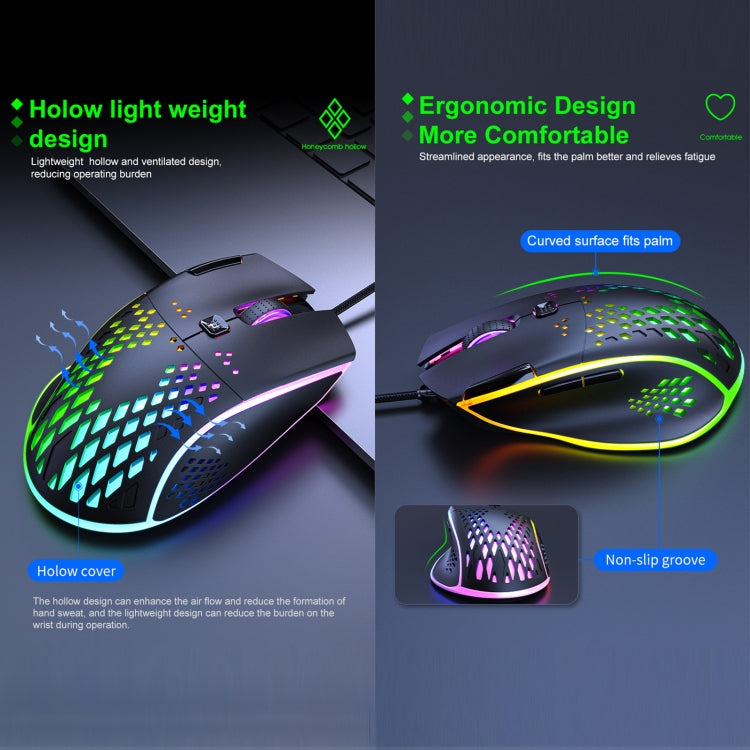 iMICE T97 Gaming Mouse RGB LED Light USB 7 Buttons 7200 DPI Wired Gaming Mouse – Durable Build, Easy to Use