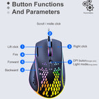 iMICE T97 Gaming Mouse RGB LED Light USB 7 Buttons 7200 DPI Wired Gaming Mouse – Durable Build, Easy to Use