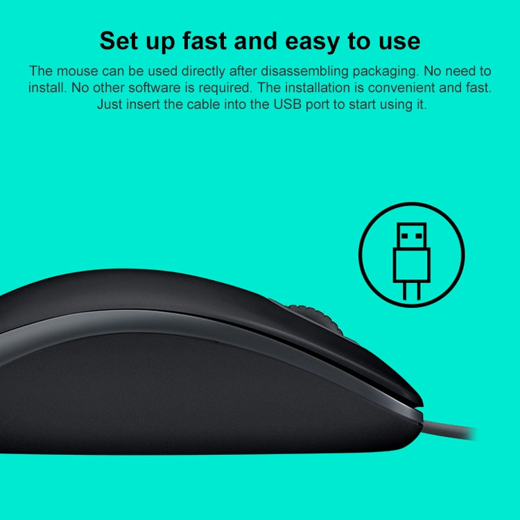 Logitech M110 1000DPI Wired Mouse USB Silent Mouse – Durable Build, Easy to Use