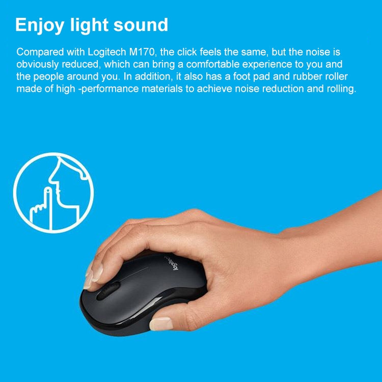 Logitech M220 1200DPI 2.4GHz Ergonomic Wireless Mouse – Durable Build, Easy to Use
