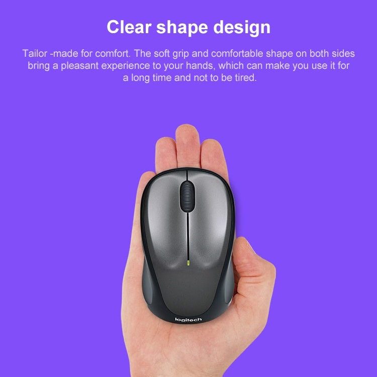 Logitech M235 1000DPI 2.4GHz Ergonomic Wireless Mouse – Durable Build, Easy to Use