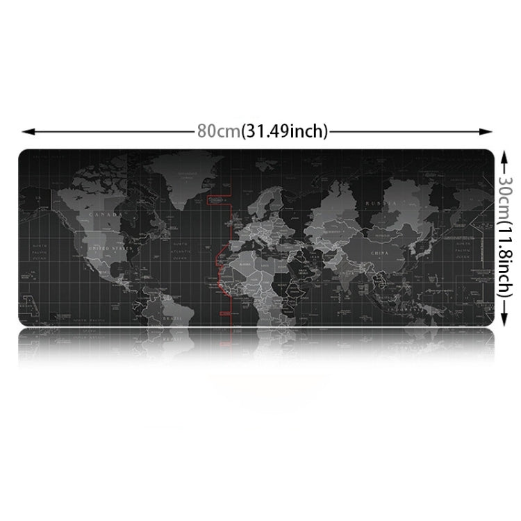Extended Large Anti-Slip World Map Pattern Soft Rubber Smooth Cloth Surface Game Mouse Pad Keyboard Mat, Size: 80 x 30cm, Size: 80 x 30cm – Durable Build, Easy to Use
