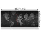 Extended Large Anti-Slip World Map Pattern Soft Rubber Smooth Cloth Surface Game Mouse Pad Keyboard Mat, Size: 90 x 40cm, Size: 90 x 40cm – Durable Build, Easy to Use