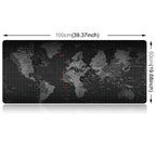Extended Large Anti-Slip World Map Pattern Soft Rubber Smooth Cloth Surface Game Mouse Pad Keyboard Mat, Size: 100 x 50cm, Size: 100 x 50cm – Durable Build, Easy to Use
