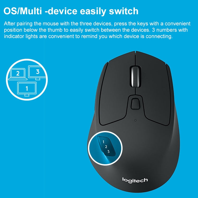 Logitech M720 1000DPI 2.4GHz Wireless Bluetooth Multimode Mouse – Bluetooth