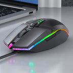 S700 Colorful Light USB Wired Office Gaming Mouse – Durable Build, Easy to Use Black