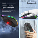 S700 Colorful Light USB Wired Office Gaming Mouse – Durable Build, Easy to Use