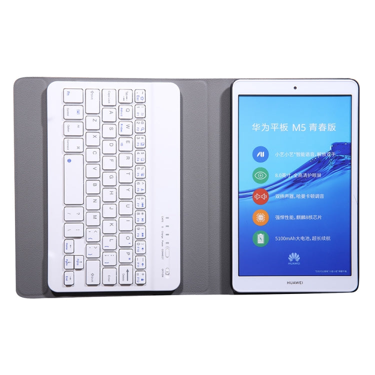 A0M5 Detachable Bluetooth Keyboard + Ultrathin Horizontal Flip Leather Tablet Case for Huawei MediaPad M5 & Honor Tab 5 8 inch, with Holder – Flip, Leather, Bluetooth