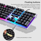 ZGB G21 Luminous Wired Keyboard + Mouse Set, G21 (Black) – Wear-resistant, Non-slip