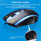 ZGB G21 Luminous Wired Keyboard + Mouse Set, G21 (Black) – Wear-resistant, Non-slip