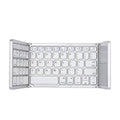B033 Rechargeable 3-Folding 64 Keys Bluetooth Wireless Keyboard with Touchpad, 3-Folding 64 Keys with Touchpad White – Bluetooth 3-Folding 64 Keys with Touchpad White Silver