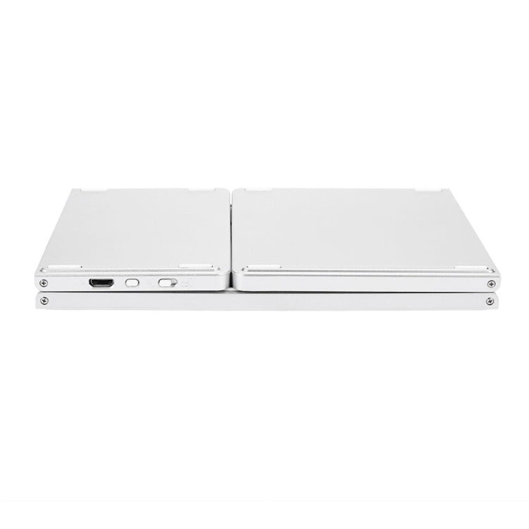 B033 Rechargeable 3-Folding 64 Keys Bluetooth Wireless Keyboard with Touchpad, 3-Folding 64 Keys with Touchpad White – Bluetooth