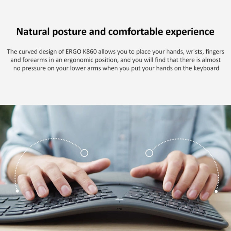 Logitech ERGO K860 2.4G Wireless Keyboard Bluetooth Dual Mode Ergonomic Split Keyboard – Bluetooth
