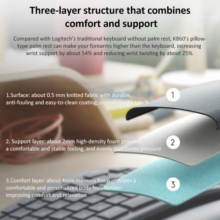 Logitech ERGO K860 2.4G Wireless Keyboard Bluetooth Dual Mode Ergonomic Split Keyboard – Bluetooth