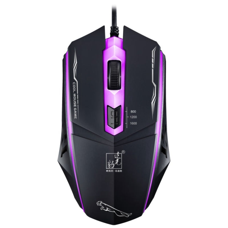 Chasing Leopard 199 USB 1600DPI Three-speed Adjustable LED Backlight Wired Optical Gaming Mouse, Length: 1.3m, 199 Black, 199 – Non-slip