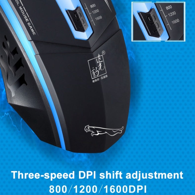 Chasing Leopard 199 USB 1600DPI Three-speed Adjustable LED Backlight Wired Optical Gaming Mouse, Length: 1.3m, 199 Black, 199 – Non-slip