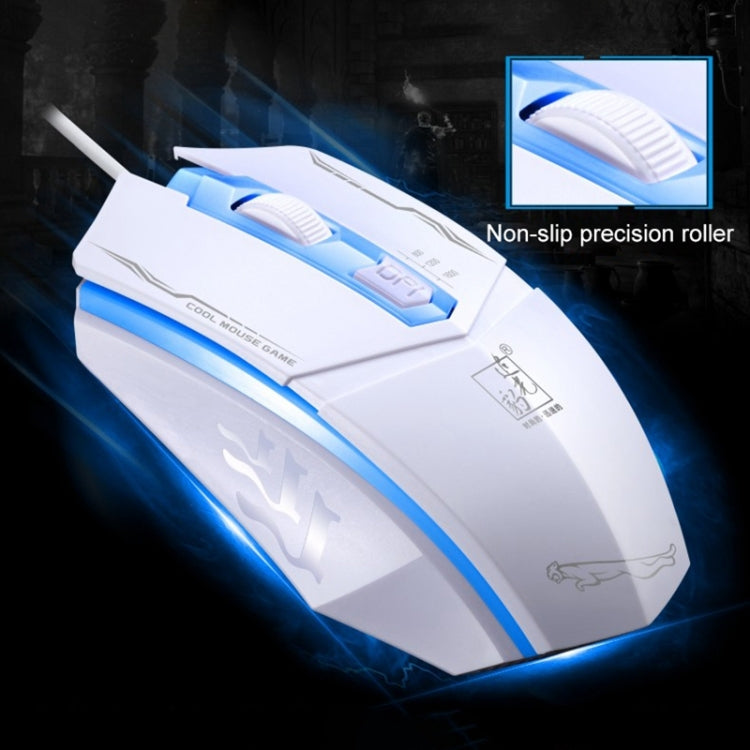Chasing Leopard 199 USB 1600DPI Three-speed Adjustable LED Backlight Wired Optical Gaming Mouse, Length: 1.3m, 199 Black, 199 – Non-slip