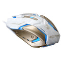 Chasing Leopard K1 USB 1600DPI Three-speed Adjustable LED Backlight Mute Wired Optical Gaming Mouse, Length: 1.3m – Wear-resistant White