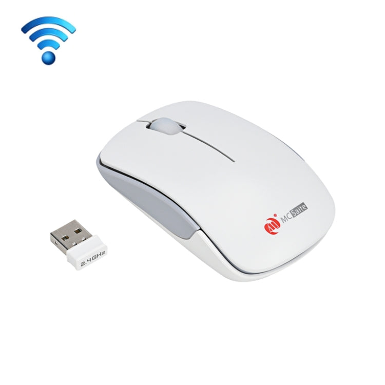 MC Saite MC-367 2.4GHz Wireless Mouse with USB Receiver for Computer PC Laptop – Durable Build, Easy to Use White