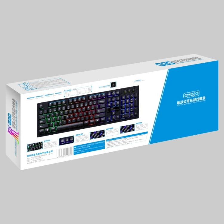 ZGB G20 104 Keys USB Wired Mechanical Feel Glowing Computer Keyboard Gaming Keyboard – Durable Build, Easy to Use