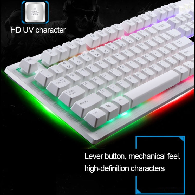 ZGB G20 104 Keys USB Wired Mechanical Feel Glowing Computer Keyboard Gaming Keyboard – Durable Build, Easy to Use
