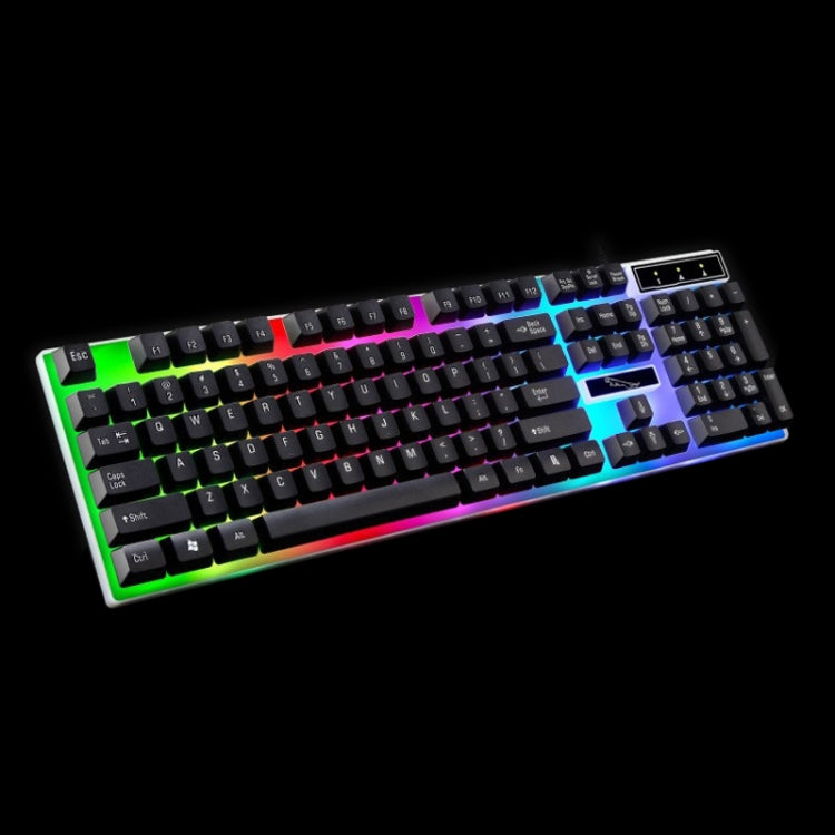 ZGB G21 104 Keys USB Wired Mechanical Feel Colorful Backlight Office Computer Keyboard Gaming Keyboard – Durable Build, Easy to Use Black