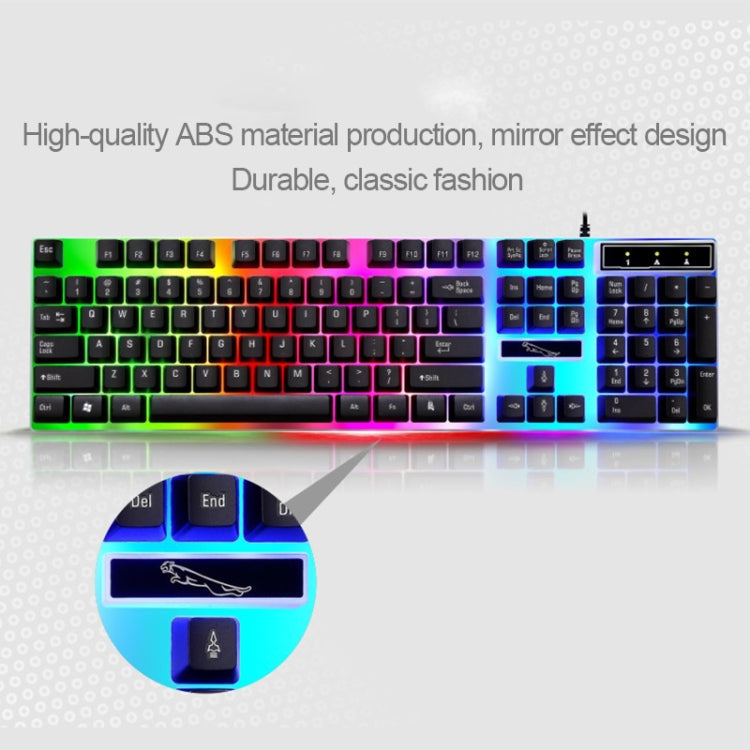 ZGB G21 104 Keys USB Wired Mechanical Feel Colorful Backlight Office Computer Keyboard Gaming Keyboard – Durable Build, Easy to Use