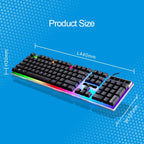 ZGB G21 104 Keys USB Wired Mechanical Feel Colorful Backlight Office Computer Keyboard Gaming Keyboard – Durable Build, Easy to Use