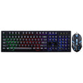 ZGB G20 1600 DPI Professional Wired Glowing Mechanical Feel Suspension Keyboard + Optical Mouse Kit for Laptop, PC – Wear-resistant Black