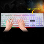 ZGB G20 1600 DPI Professional Wired Glowing Mechanical Feel Suspension Keyboard + Optical Mouse Kit for Laptop, PC – Wear-resistant
