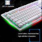 ZGB G20 1600 DPI Professional Wired Glowing Mechanical Feel Suspension Keyboard + Optical Mouse Kit for Laptop, PC – Wear-resistant