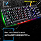 ZGB G20 1600 DPI Professional Wired Glowing Mechanical Feel Suspension Keyboard + Optical Mouse Kit for Laptop, PC – Wear-resistant