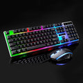 ZGB G21 1600 DPI Professional Wired Colorful Backlight Mechanical Feel Suspension Keyboard + Optical Mouse Kit for Laptop, PC – Wear-resistant Black