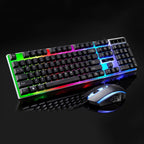 ZGB G21 1600 DPI Professional Wired Colorful Backlight Mechanical Feel Suspension Keyboard + Optical Mouse Kit for Laptop, PC – Wear-resistant Black