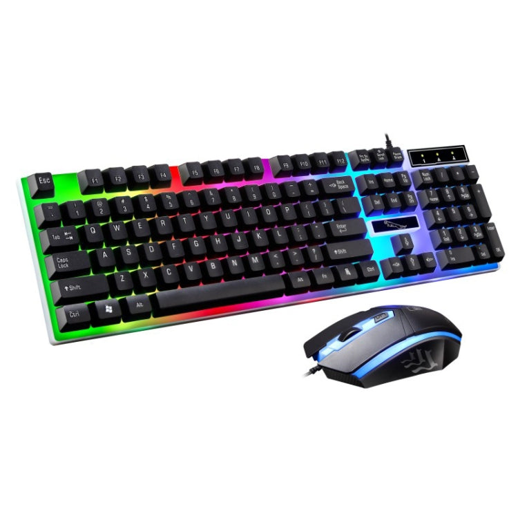 ZGB G21 1600 DPI Professional Wired Colorful Backlight Mechanical Feel Suspension Keyboard + Optical Mouse Kit for Laptop, PC – Wear-resistant