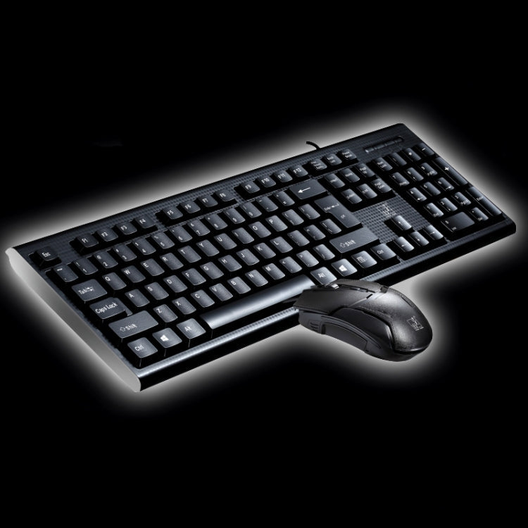 Chasing Leopard Q9 1600 DPI Professional Wired Grid Texture Gaming Office Keyboard + Optical Mouse Kit – Durable Build, Easy to Use Default Title