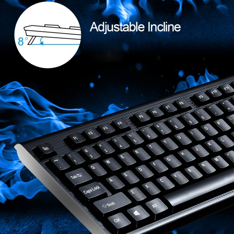 Chasing Leopard Q9 1600 DPI Professional Wired Grid Texture Gaming Office Keyboard + Optical Mouse Kit – Durable Build, Easy to Use