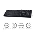 Logitech K120 USB Waterproof Splash Wired Keyboard for Desktop Computers / Laptops, Logitech K120 – Waterproof